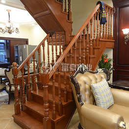 富豪樓梯櫸木拉線整體樓梯